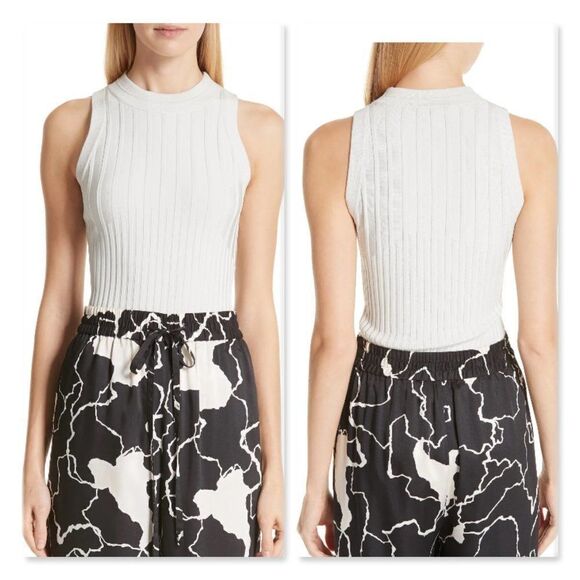 YIGAL AZROUËL Mixed Rib Knit Top sz XS - Picture 1 of 12